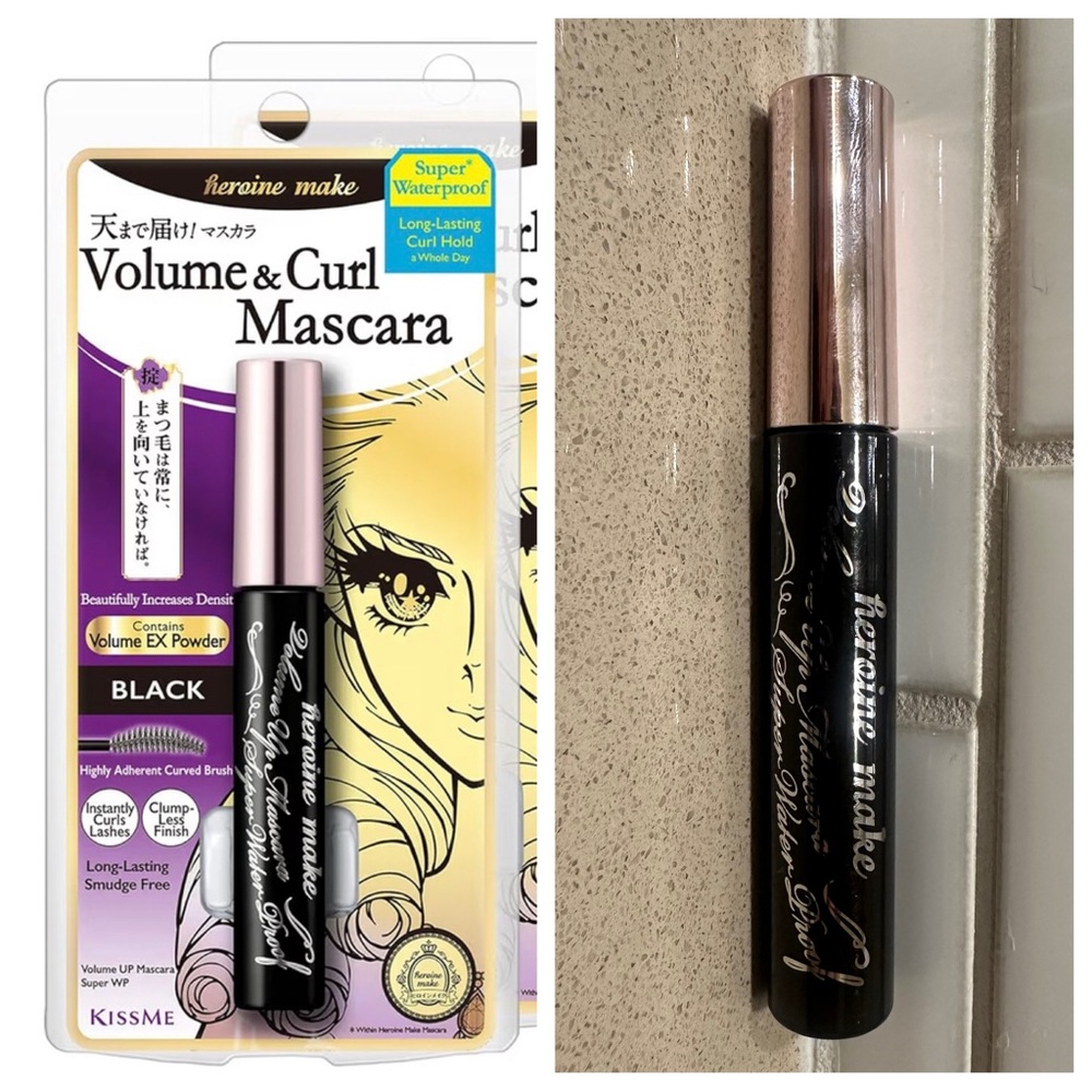 ISEHAN - Kiss Me Heroine Make Volume & Curl Super Waterproof Mascara - Black